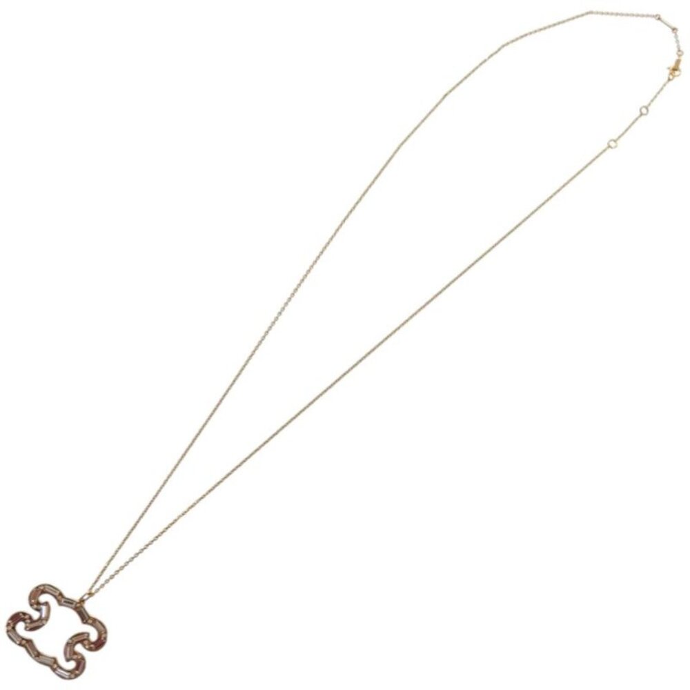 Celine Triomphe Sparkle Metal Rhinestone Gold Necklace - Picture 5 of 10
